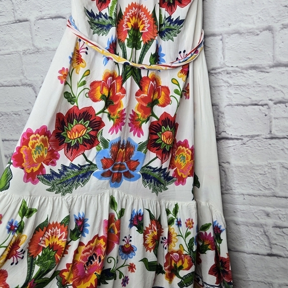 Flying Tomato floral boho halter hi-low open back dress Large women's - Picture 6 of 10
